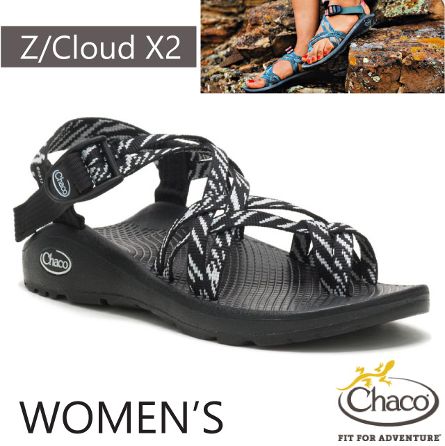 【美國 Chaco】贈置鞋袋!女 越野紓壓運動涼鞋(夾腳款)/CH-ZLW04-HI17 威利黑白✿30E010
